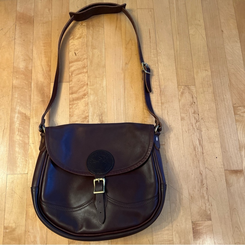 Duluth Pack Large Brown Leather Shoulder Bag